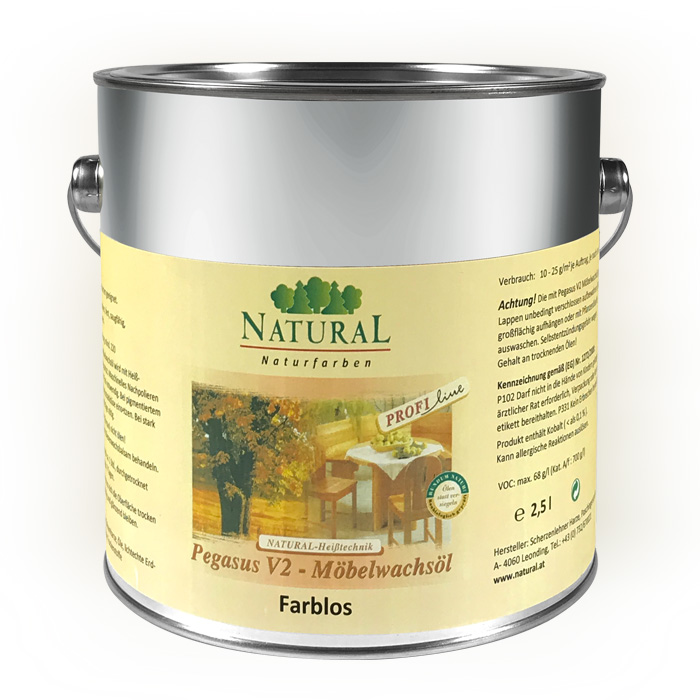 Natural Pegasus V2 Möbelwachsöl 2,5 l Natural Pegasus V2 Möbelwachsöl 2,5 l