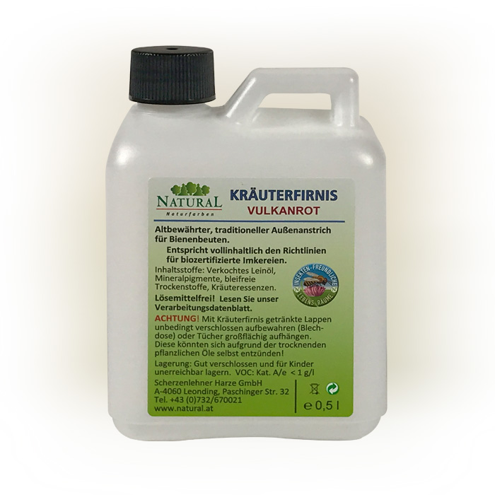 Kräuterfirnis Vulkanrot 0,5 Liter