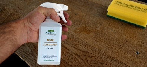 Natural Holzauffrischer Antigrau Holzauffrischer Antigrau von Natural Naturfarben: Vergrauung und Flecken auf Holz entfernen