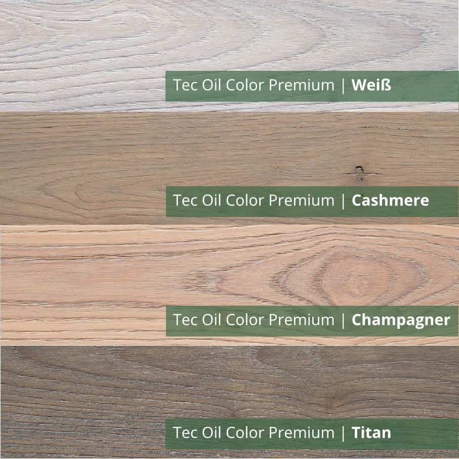 4 Farbtöne für Tec Oil Color Premium